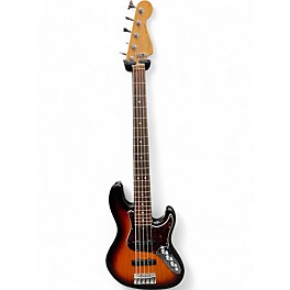 Used Fender American Deluxe Jazz Bass V 5 String 3 Tone Sunburst Electric Bass Guitar