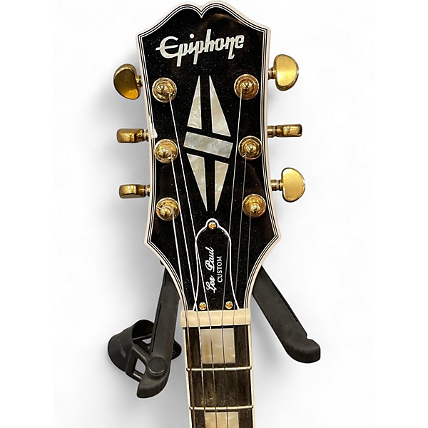 Used Epiphone Les Paul Custom Antique Ivory Solid Body Electric Guitar