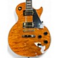 Used Epiphone LES PAUL CUSTOM QUILT TOP Trans Amber Solid Body Electric Guitar thumbnail