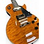 Used Epiphone LES PAUL CUSTOM QUILT TOP Trans Amber Solid Body Electric Guitar