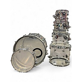 Used DW 6 Piece Design Series Acrylic ACRYLIC CLEAR Drum Kit