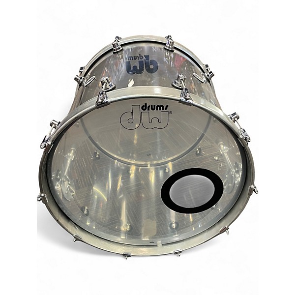 Used DW 6 Piece Design Series Acrylic ACRYLIC CLEAR Drum Kit