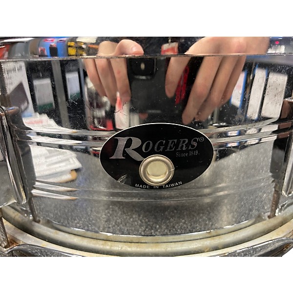 Used Rogers 14X6 snare Silver Drum