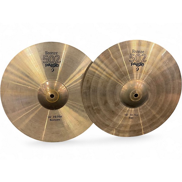 Used Paiste 14in 502 Hi Hat Pair Cymbal