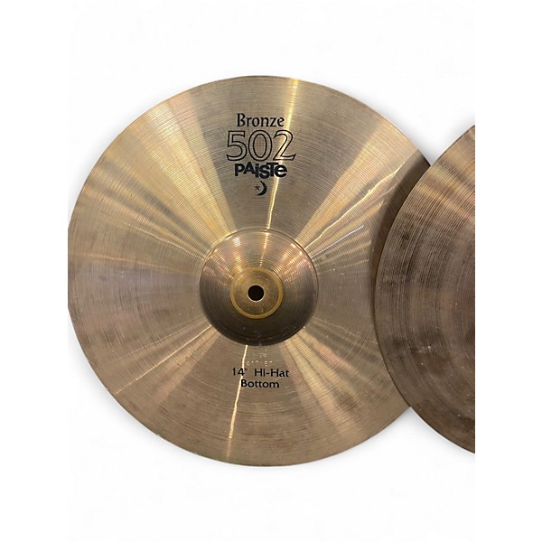 Used Paiste 14in 502 Hi Hat Pair Cymbal