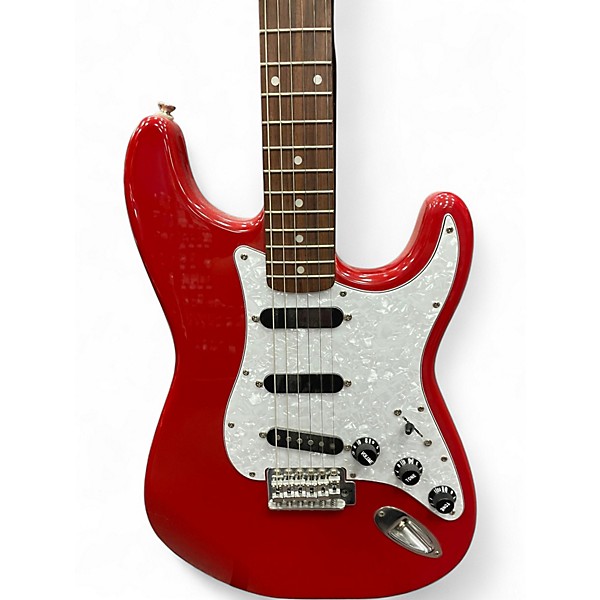 Used Squier Affinity Series Starcaster Red Hollow Body Electric Guitar