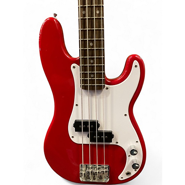 Used Squier Mini Precision Bass Dakota Red Electric Bass Guitar