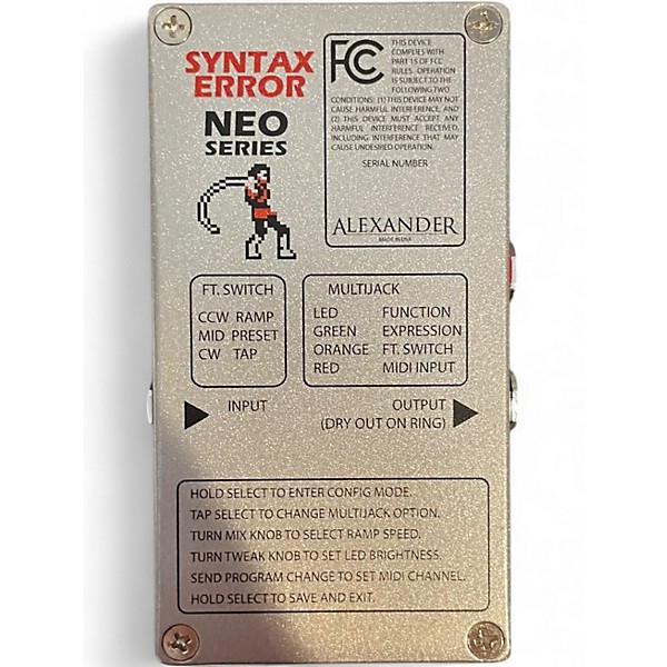 Used Alexander Pedals Syntax Error ErrorVania Effect Pedal