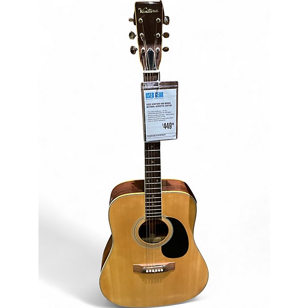Used Ventura 696 Model Natural Acoustic Guitar