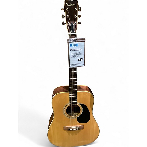 Used Ventura 696 Model Natural Acoustic Guitar