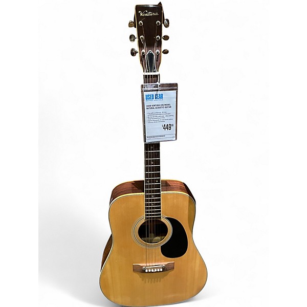 Used Ventura 696 Model Natural Acoustic Guitar