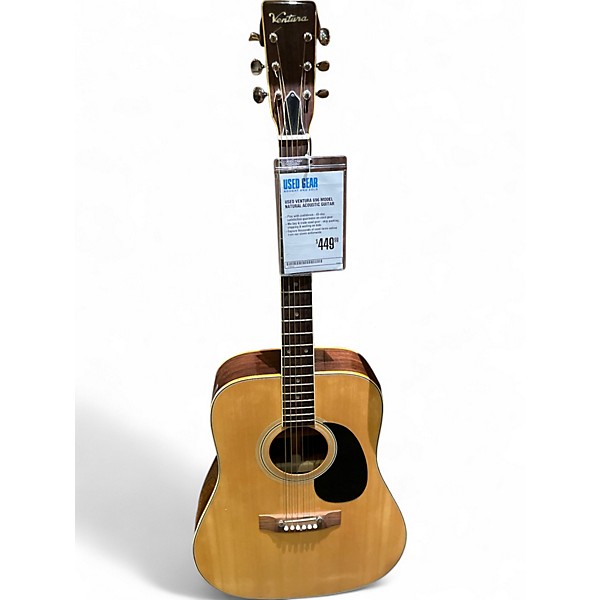 Used Ventura 696 Model Natural Acoustic Guitar