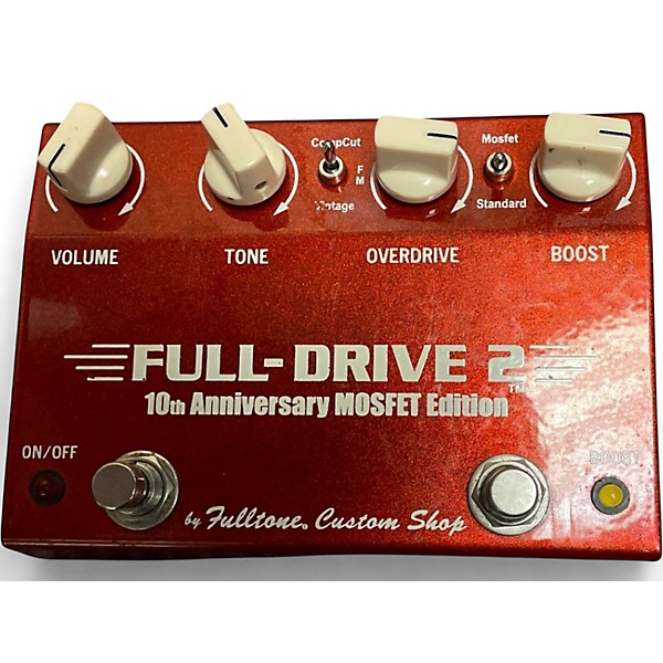 Used Fulltone 10th Ann FD2MOS Fulldrive 2 Mosfet Overdrive Effect Pedal