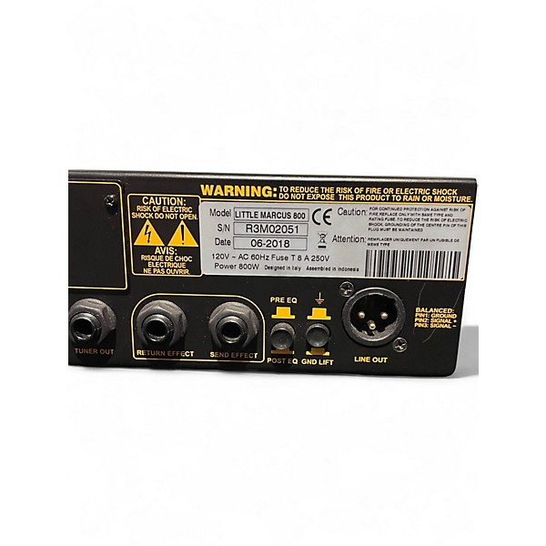 Used Markbass LITTLE MARCUS 800 Bass Amp Head