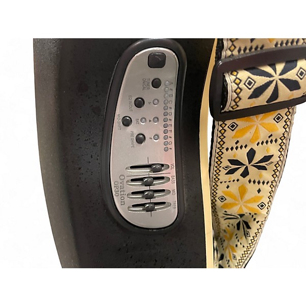 Used Ovation CSE24 Black Acoustic Electric Guitar