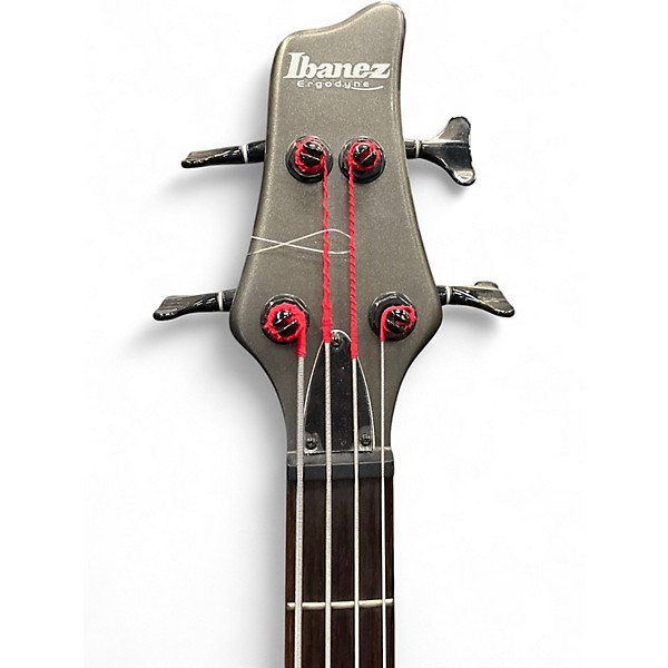 Used 2000s Ibanez EDB600 Grey Pewter Electric Bass Guitar
