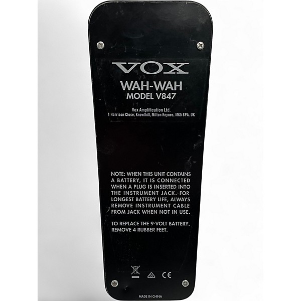 Used VOX V847 Reissue Wah Effect Pedal | Guitar Center