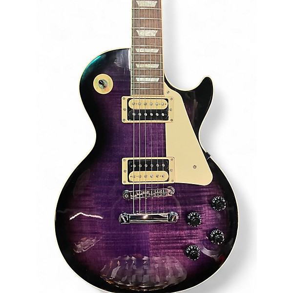 Used 2024 Gibson Les Paul Traditional Pro V Flame Top Purple Solid Body Electric Guitar