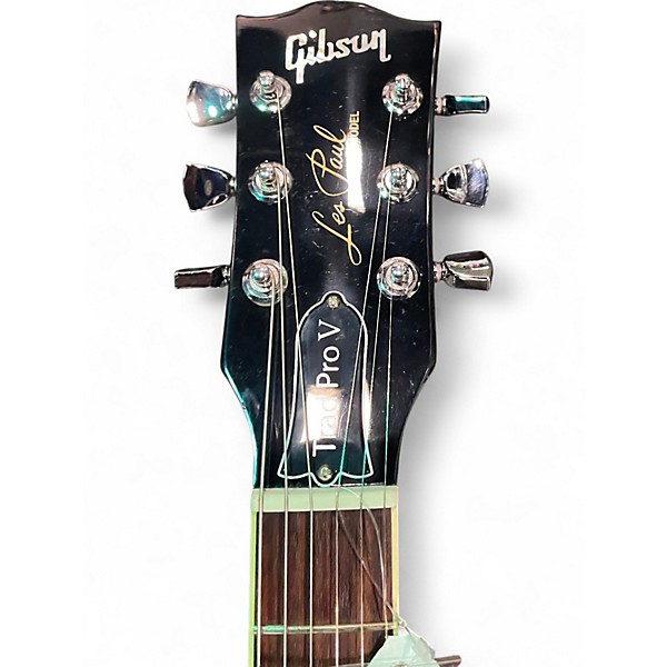 Used 2024 Gibson Les Paul Traditional Pro V Flame Top Purple Solid Body Electric Guitar