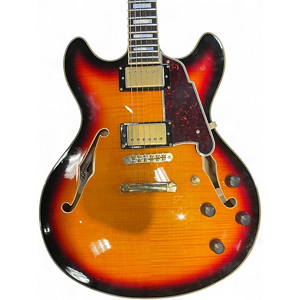 Used D'Angelico EX-DC 3 Color Sunburst Hollow Body Electric Guitar