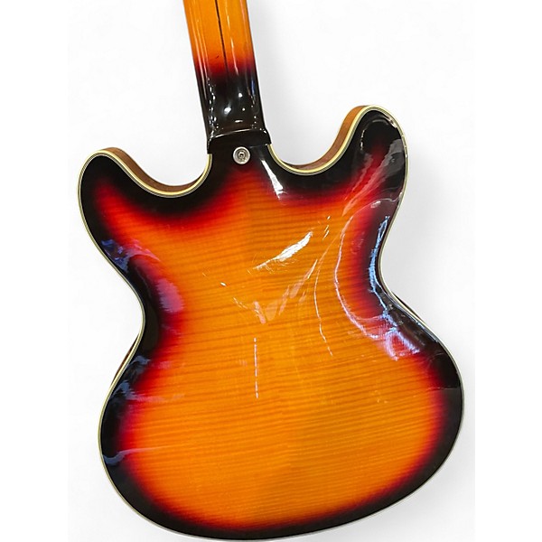 Used D'Angelico EX-DC 3 Color Sunburst Hollow Body Electric Guitar