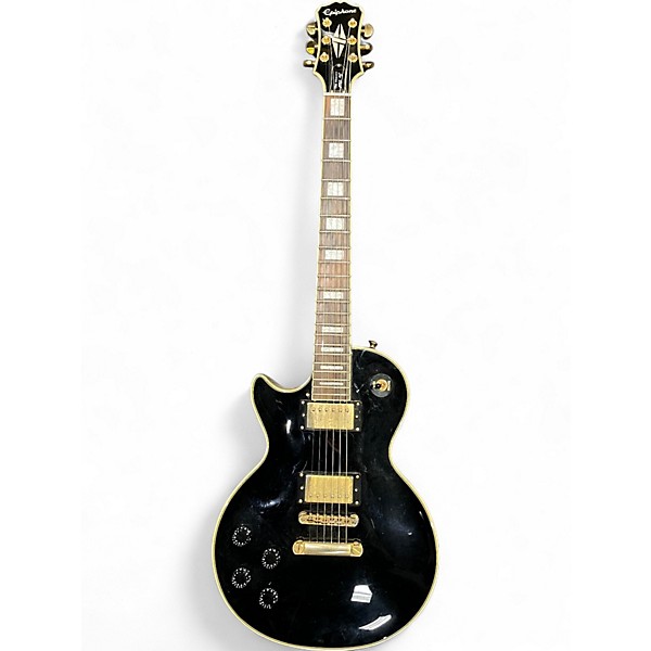 Used Epiphone Les Paul Custom Left Handed Black Electric Guitar
