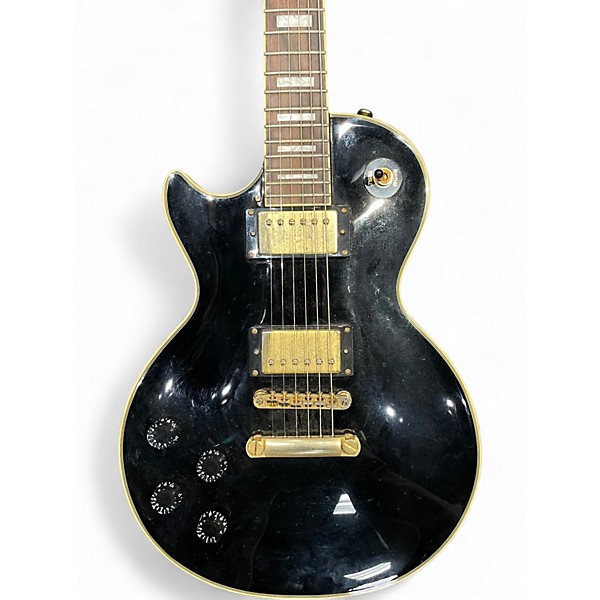 Used Epiphone Les Paul Custom Left Handed Black Electric Guitar