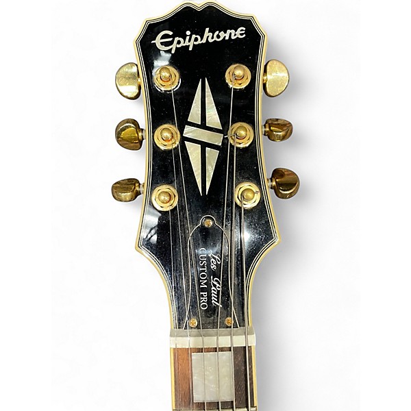 Used Epiphone Les Paul Custom Left Handed Black Electric Guitar
