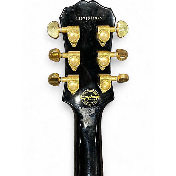 Used Epiphone Les Paul Custom Left Handed Black Electric Guitar