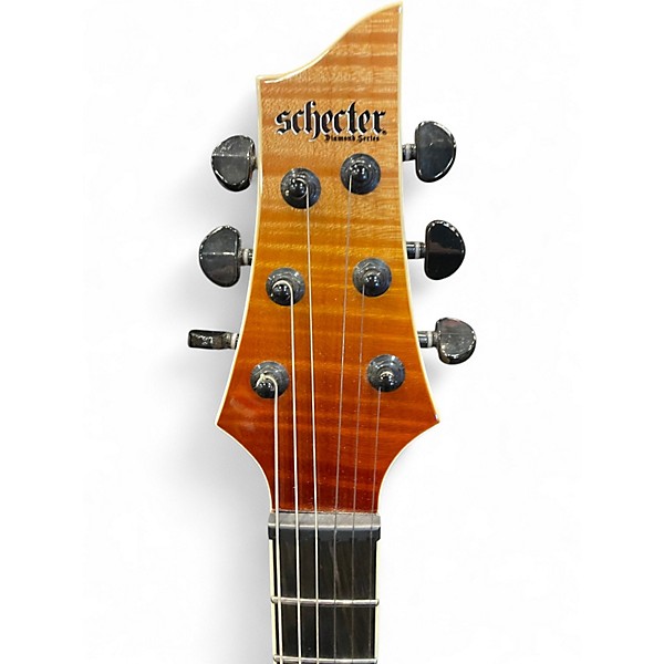Used Schecter Guitar Research C1 ELITE AMBER BURST Solid Body Electric Guitar