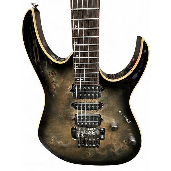 Used Ibanez RG1070PBZ Dark Burl Solid Body Electric Guitar