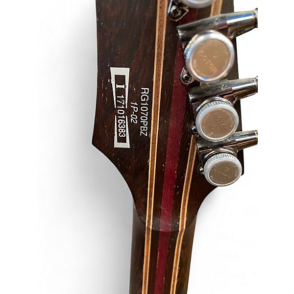 Used Ibanez RG1070PBZ Dark Burl Solid Body Electric Guitar