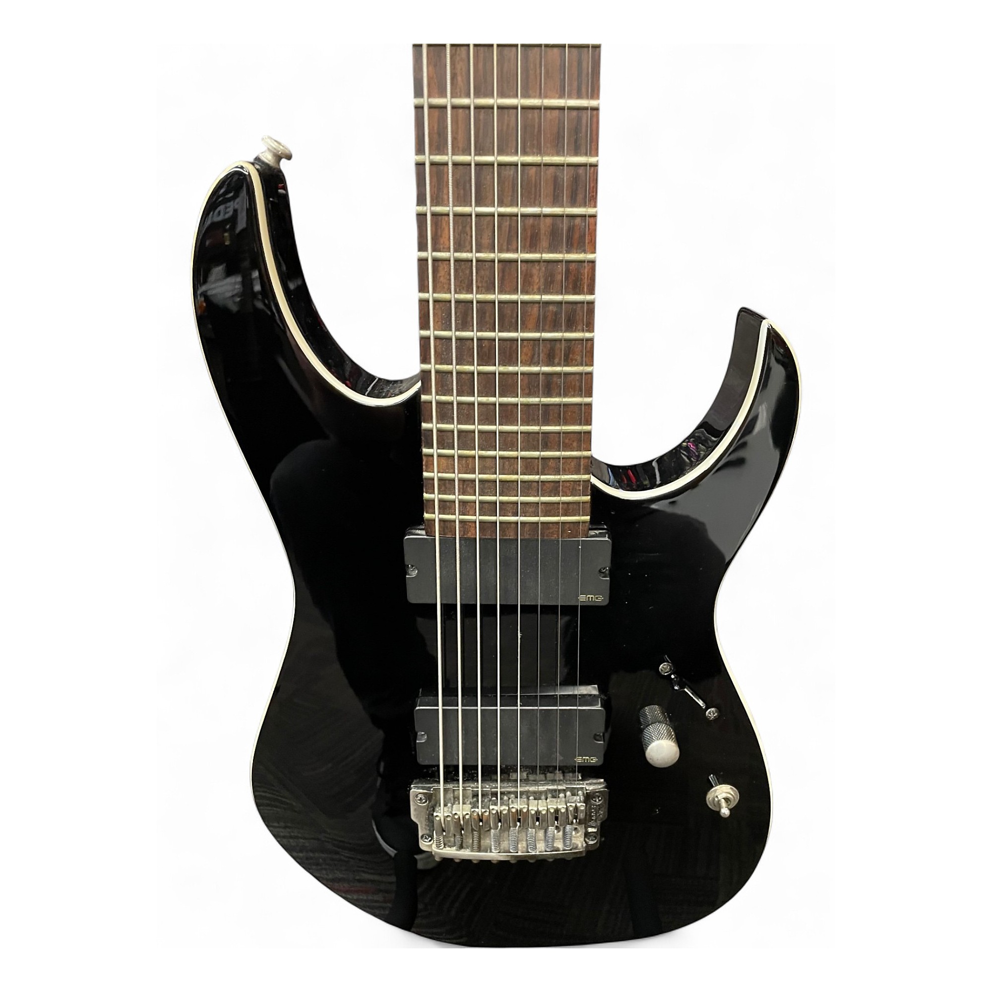 Used Ibanez RGIR28FE Iron Label 8 String GLOSS BLACK Solid