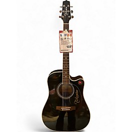 Used Takamine EF341SC Black Acoustic Electric Guitar