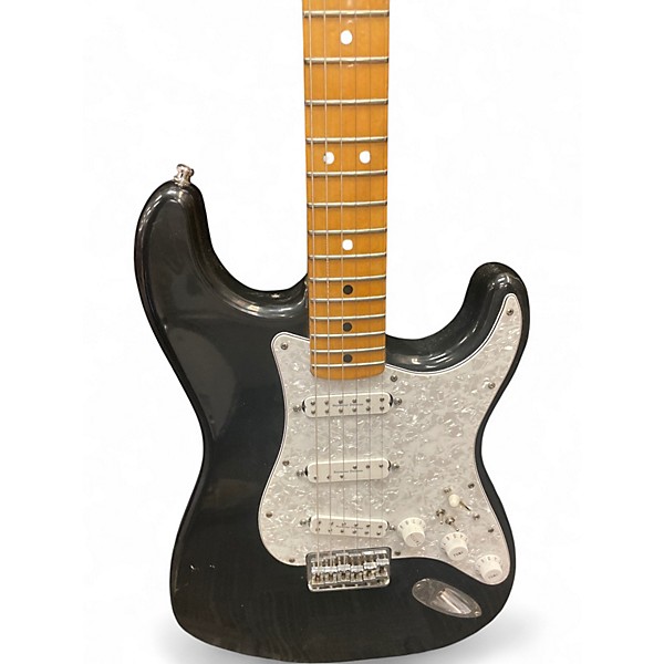 Vintage 1970s Fender MODIFIED Stratocaster Black Solid Body Electric Guitar