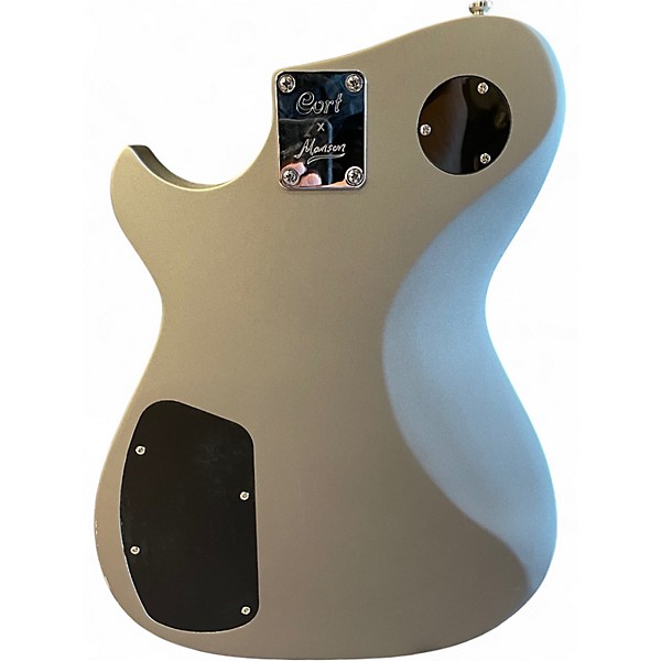 Used Manson Guitars META MBM-1 Silver Solid Body Electric Guitar