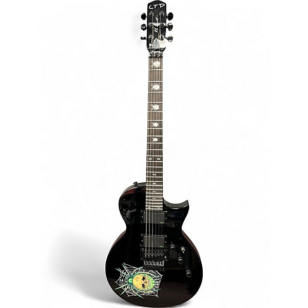 Used ESP LTD Kirk Hammet KH-3 Spider 30th Anniversary Black Solid Body Electric Guitar