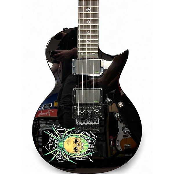 Used ESP LTD Kirk Hammet KH-3 Spider 30th Anniversary Black Solid Body Electric Guitar