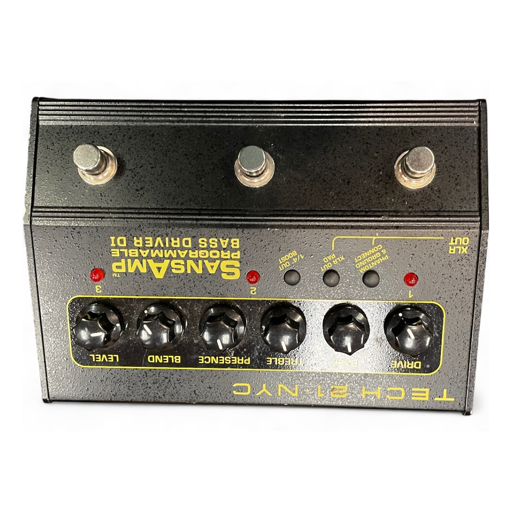 ギター SansAmp PROGRAMMABLE BASS D DI PBDR Tech 21 NYC Sansamp Programmable Bass Driver DI Pedal