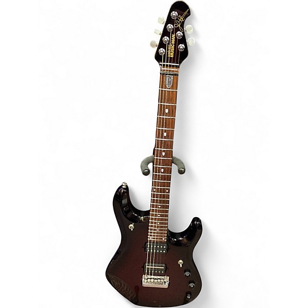 Used Ernie Ball Music Man JP6 John Petrucci PIEZO Crimson Red Burst Solid Body Electric Guitar