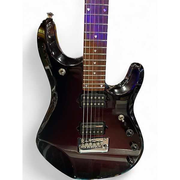 Used Ernie Ball Music Man JP6 John Petrucci PIEZO Crimson Red Burst Solid Body Electric Guitar