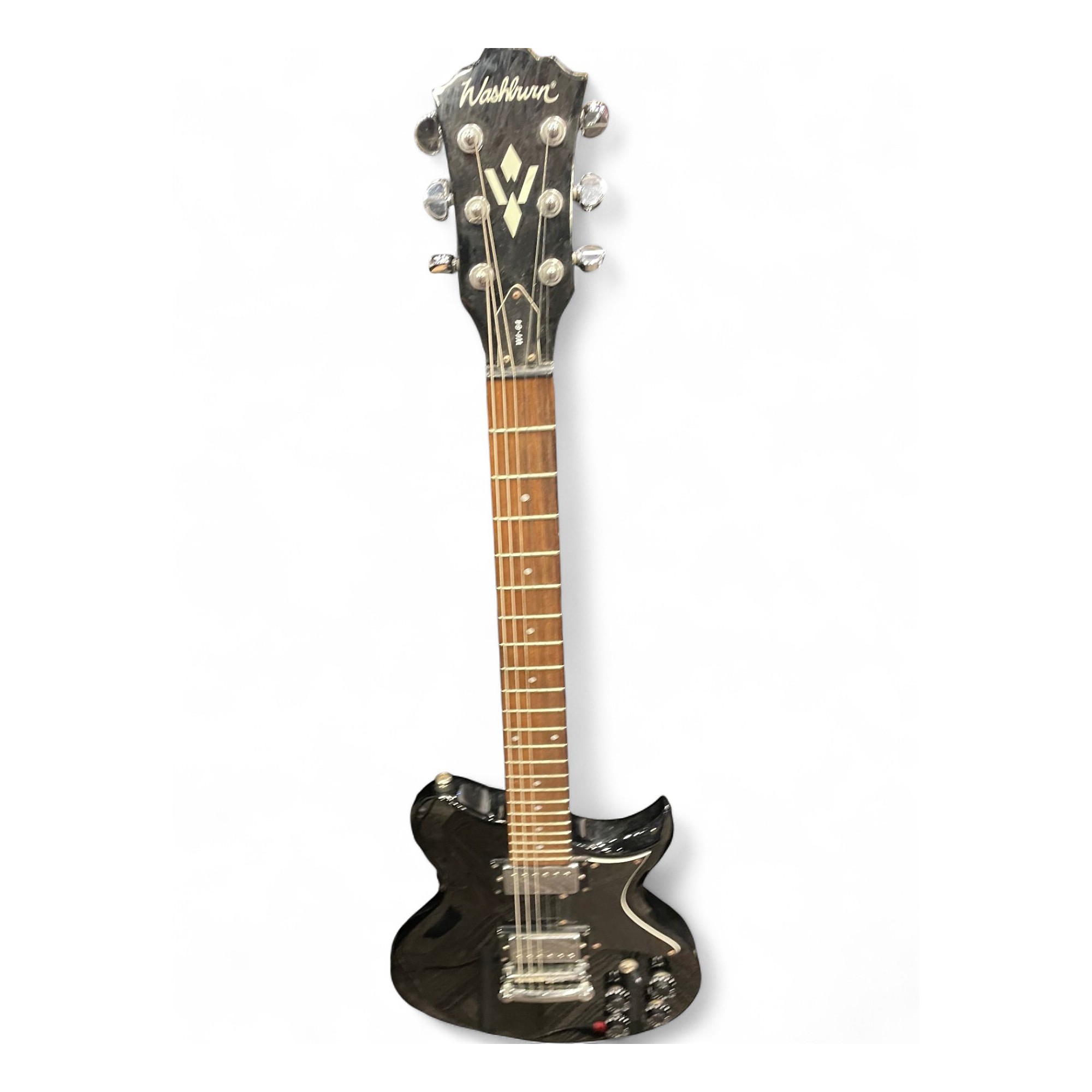 Used Washburn WI-64 Black Solid Body Electric Guitar Black