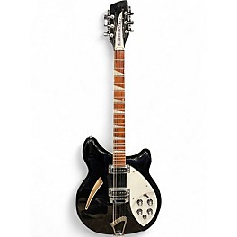 Used 2016 Rickenbacker 360/12 Black Hollow Body Electric Guitar