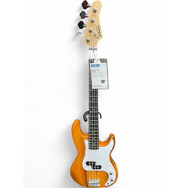 Used Glarry 4 STRING BASS Natural Electric Bass Guitar