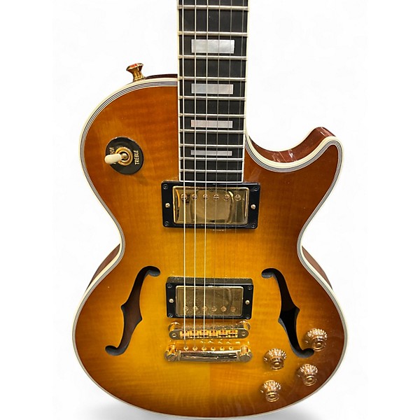 Used Gibson Les Paul Custom Shop Florentine Lemonburst Hollow Body Electric Guitar