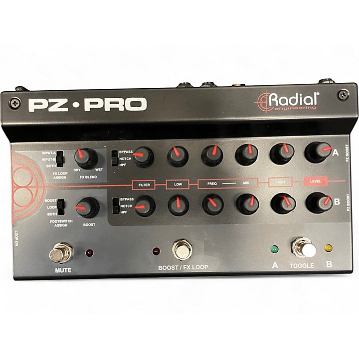 ギター Radial PZ-PRO 2ch Preamp Radial PZ-Pre 2-channel Acoustic Instrument Preamp Pedal