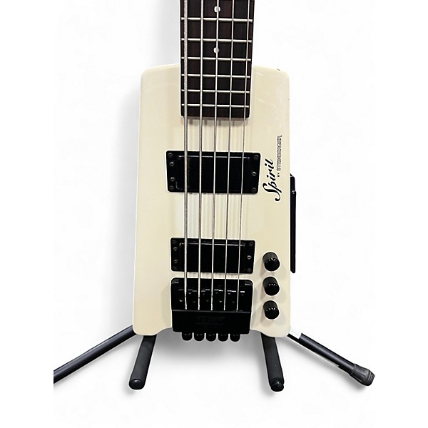 Used Steinberger XT25 Spirit 5 String Antique White Electric Bass Guitar