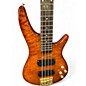 Used Carlo Robelli Bass 4 String 24 Fret Quilted Amber Electric Bass Guitar