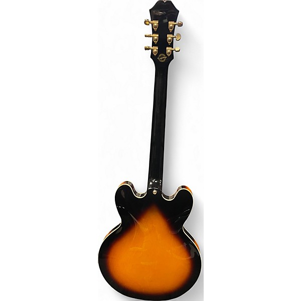 Used Epiphone Dot Deluxe Flametop 2 Tone Sunburst Hollow