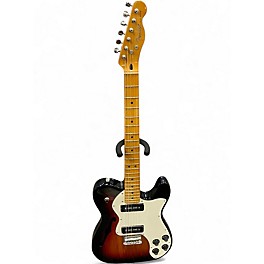Used Fender Deluxe Thinline Telecaster 2 Tone Sunburst Hollow Body Electric Guitar